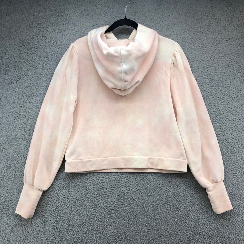 Love Shack Fancy Hoodie Sweatshirt Womens Medium Crop Pink Tie Dye Pullover - Picture 9 of 9